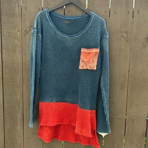 Kapital long sleeve waffle knit shirt.